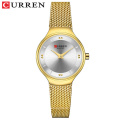 CURREN 9028 women watch Fashion Quartz Stainless Steel Mesh Watch Female Simple Wristwatch for Ladies Clock reloj mujer